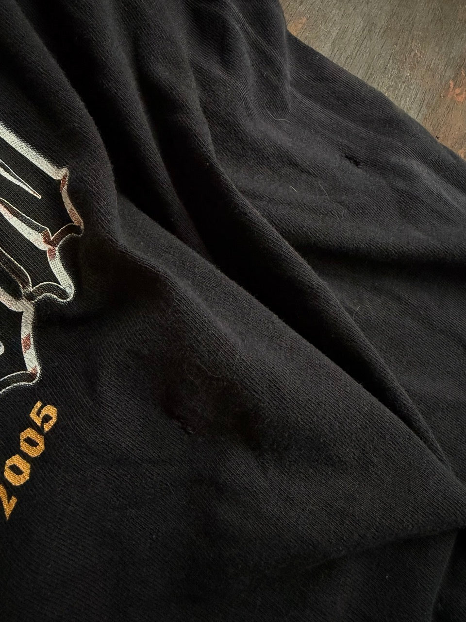Y2K "Bad Santa" Biker Long Sleeve - Flame Sleeves & Back Print