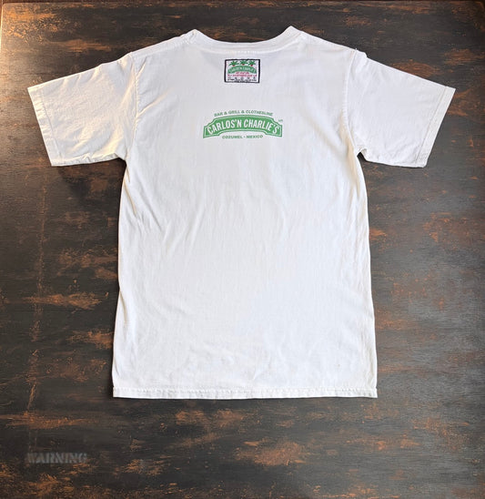 "CARLOS'N CHARLIE'S" Cozumel Mexico Clothesline Character Tee - Size S