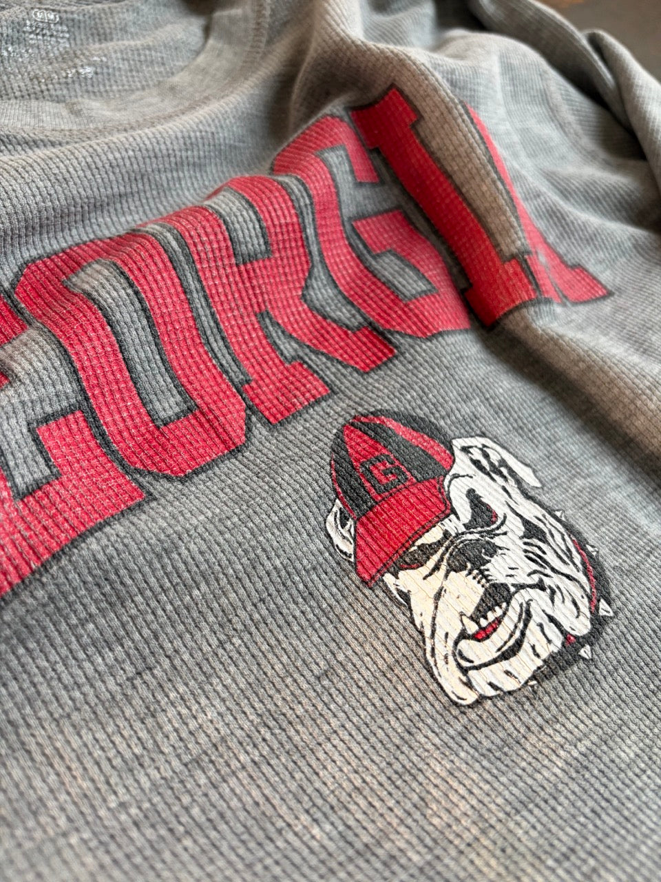 "GEORGIA BULLDOGS" Pro Edge Waffle Thermal L/S Tee - Size M
