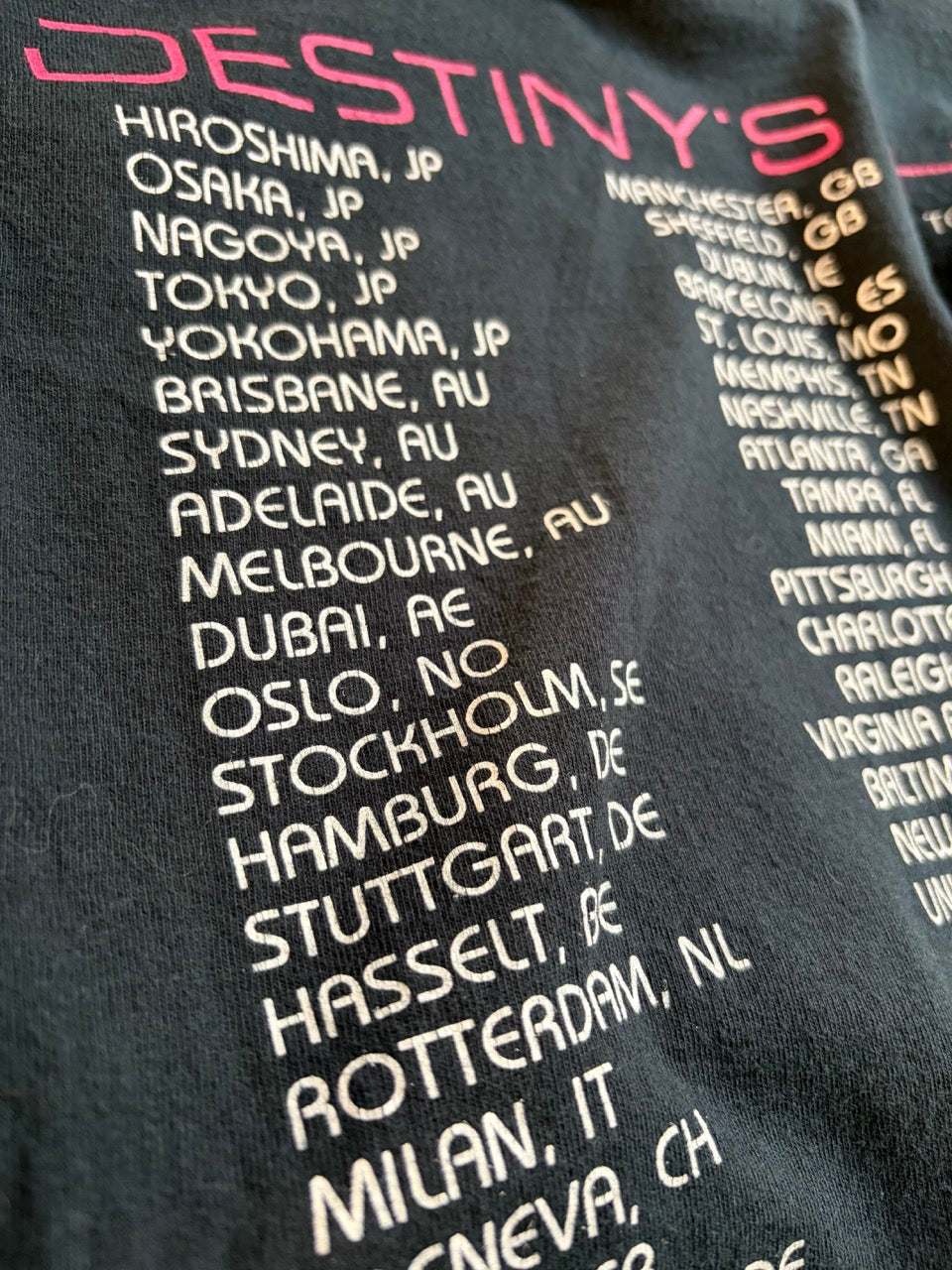 2005 "DESTINY'S CHILD" Destiny Fulfilled World Tour Graphic Tee - Size S