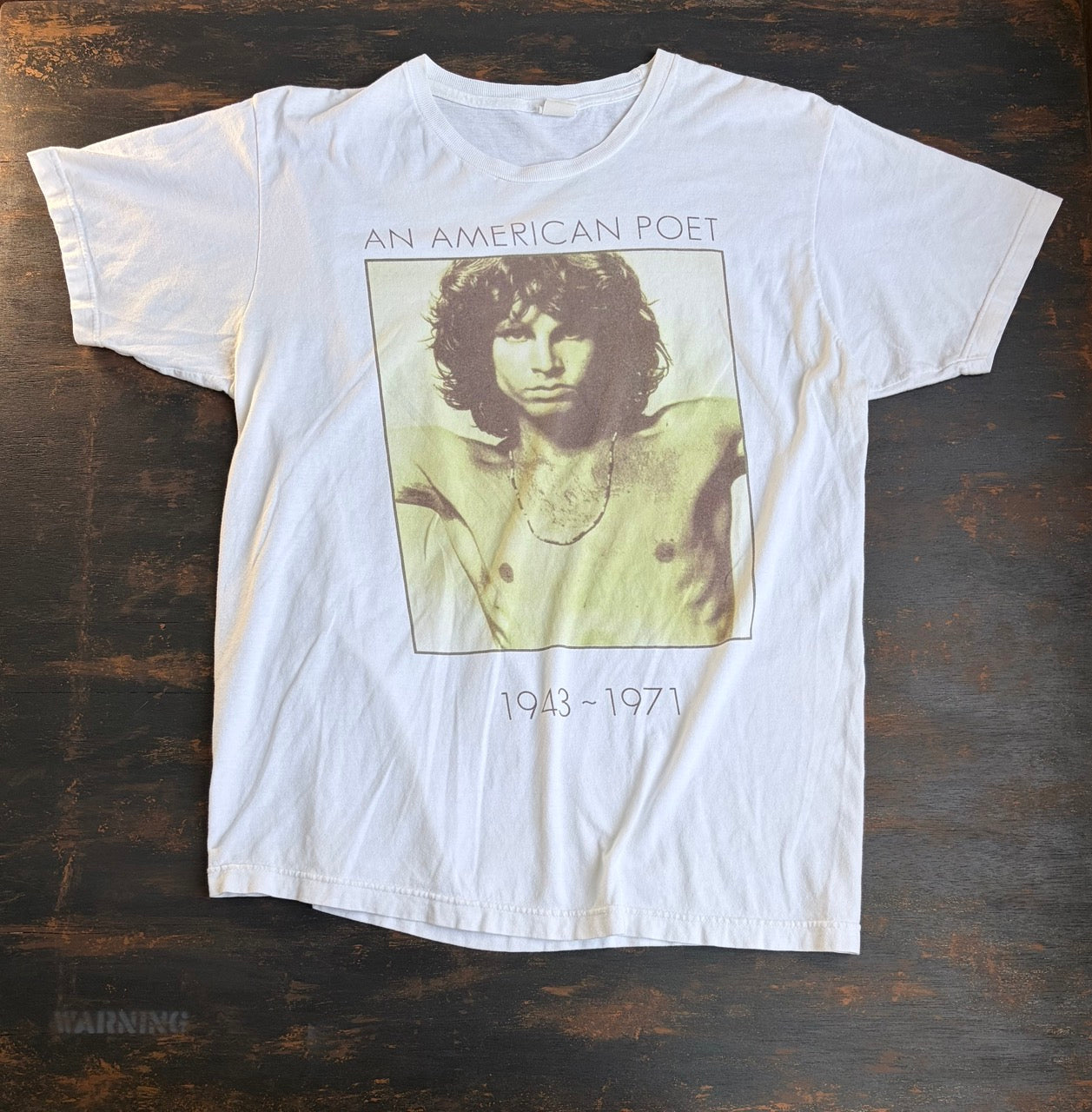 The Doors “Jim Morrison” Tribute Tee / 2011 Copy Right (Faded White) - Size L