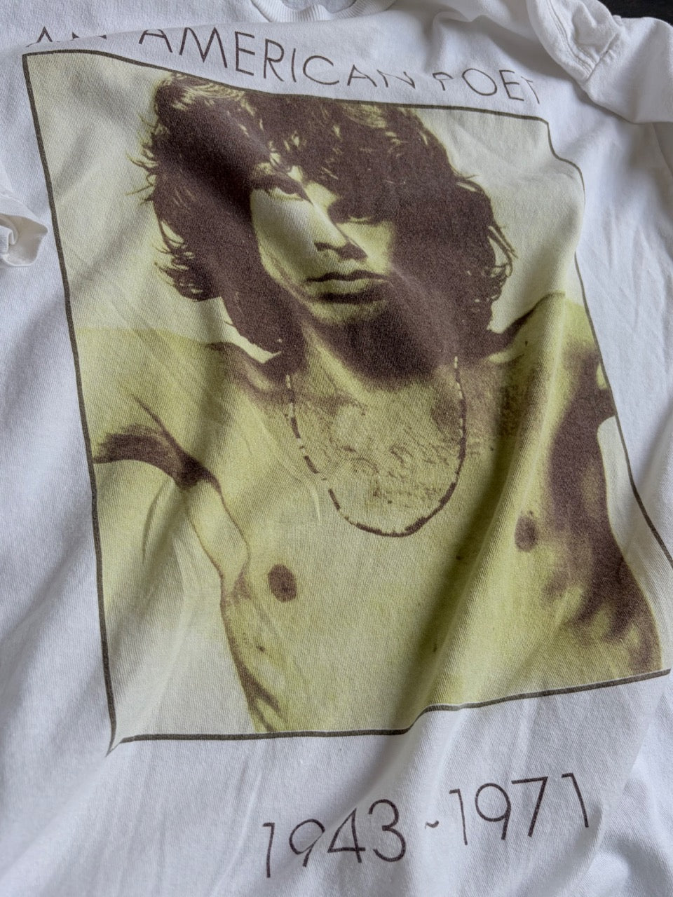 The Doors “Jim Morrison” Tribute Tee / 2011 Copy Right (Faded White) - Size L