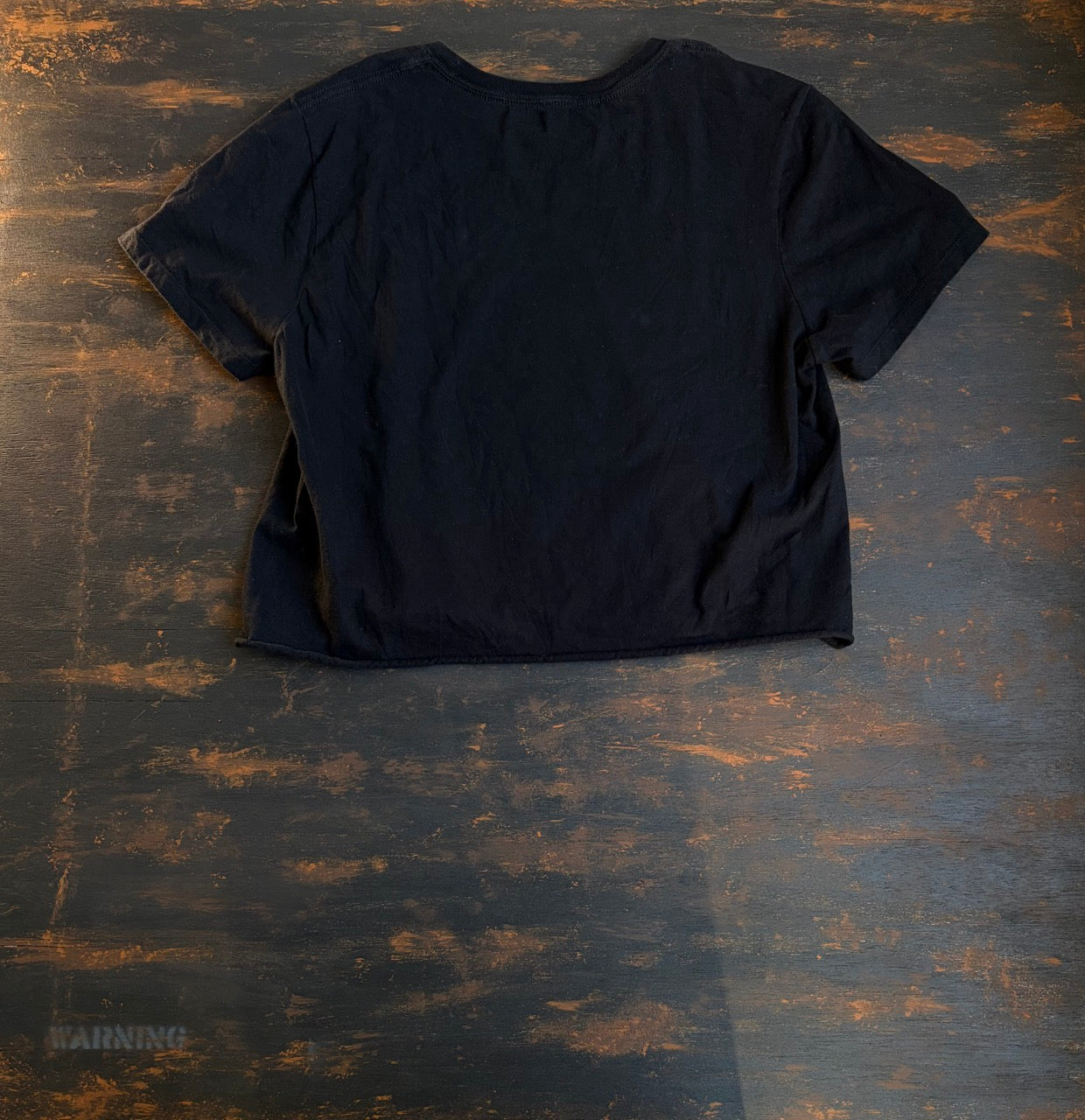 Vintage Red Hot Chili Peppers Women's Cropped Tee - Faded Black