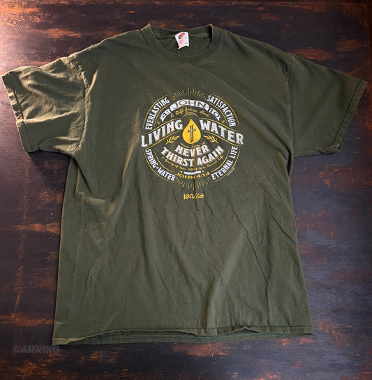 Kerusso "Living Water" Religious Graphic Tee - Size L (Tag XL)
