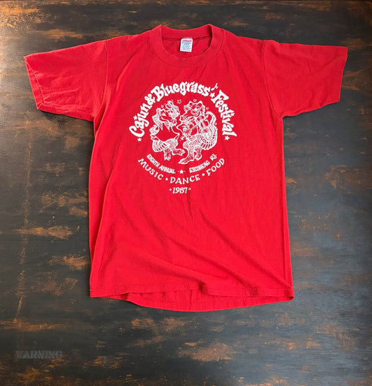 Vintage 1987 Cajun & Bluegrass Festival Tee - Size M