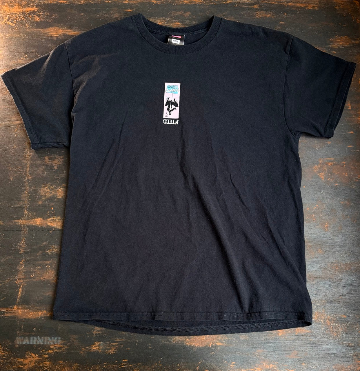 MARVEL x HUF "Black Suit Spiderman" Collab Tee - Size XL