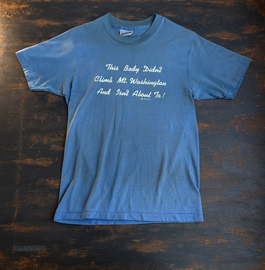 80s-90s "This Body Didn't Climb Mt. Washington" Single Stitch Tee - Size M