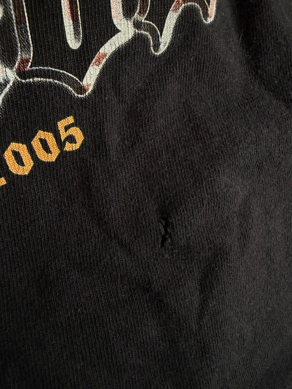 Y2K "Bad Santa" Biker Long Sleeve - Flame Sleeves & Back Print