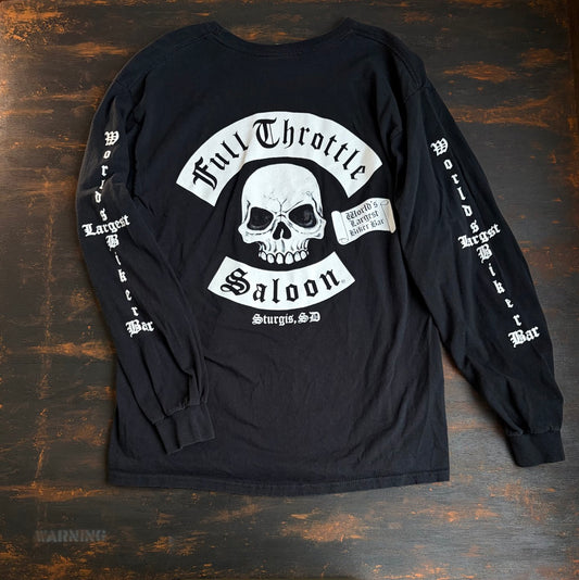 Full Throttle Saloon "World's Largest Biker Bar" Long Sleeve Tee - Size L