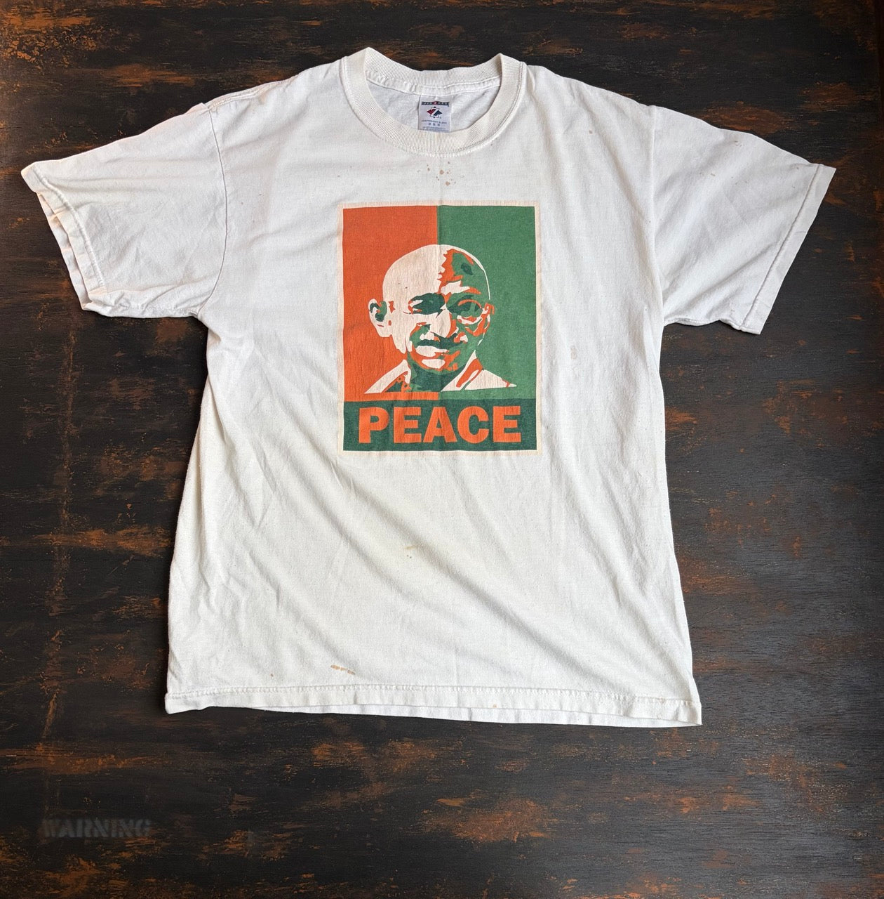 2009 Gandhi "PEACE" Obama-Style Homage Tee - Size M