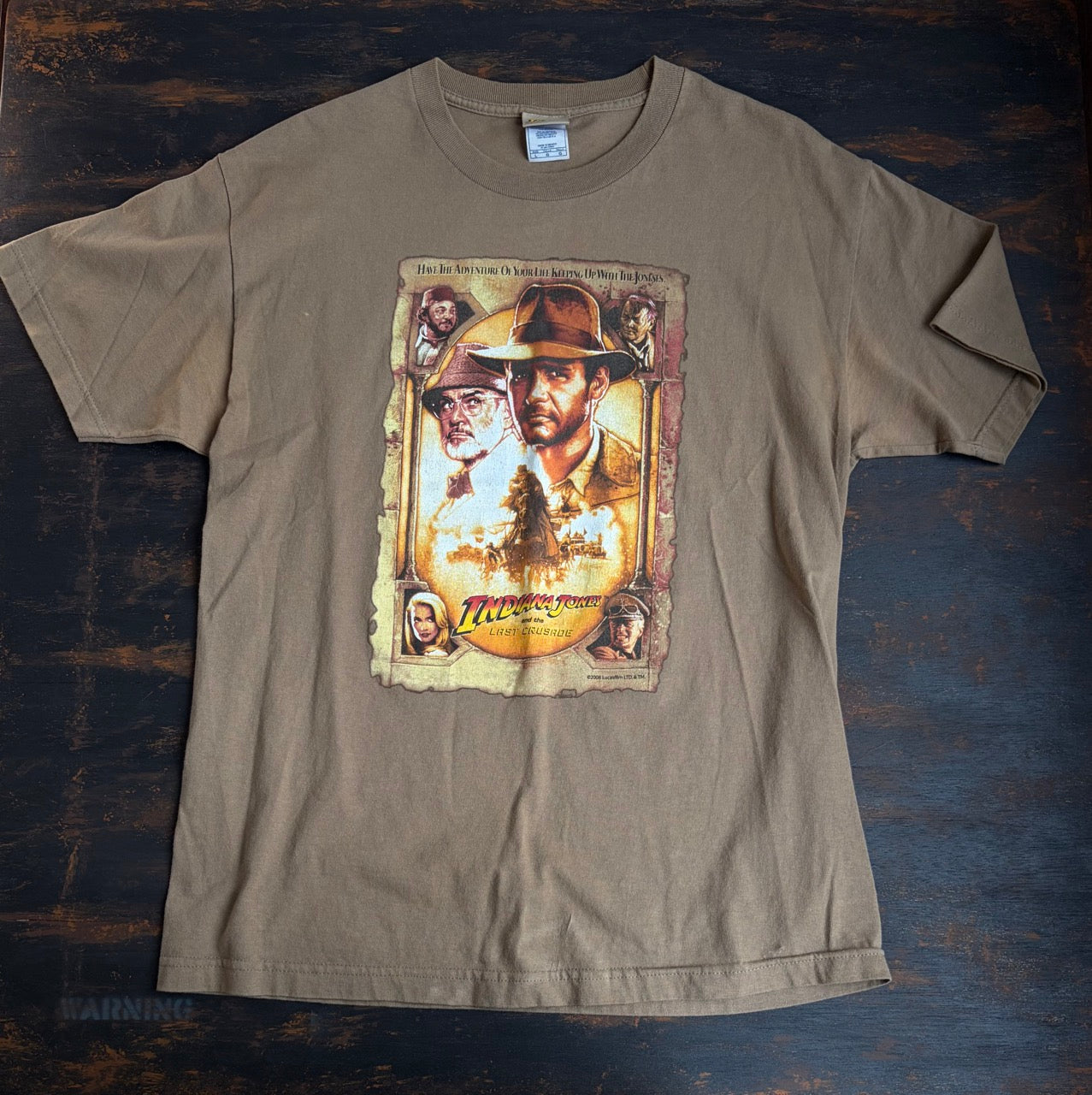 00s Indiana Jones "The Last Crusade" Graphic Movie Tee - Size L