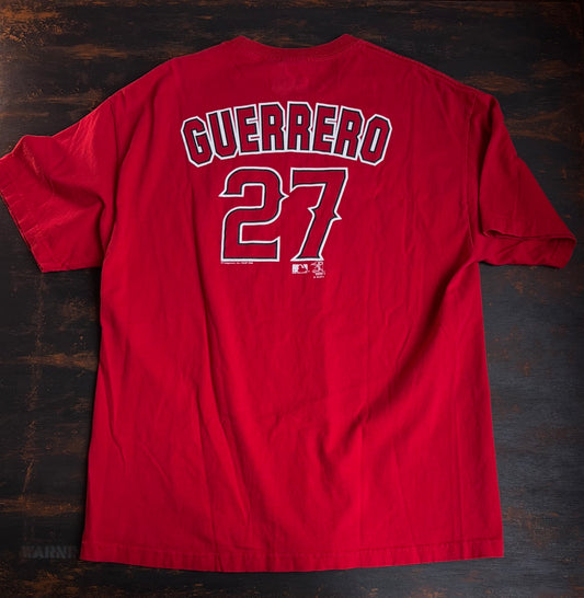 Mid-00s Los Angeles Angels "Vladimir Guerrero" #27 Name & Number Tee - Size XL