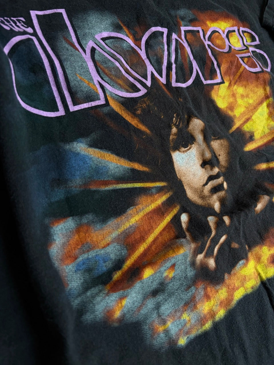 90s "Jim Morrison" The Doors Sun Portrait Graphic Tee - Size L