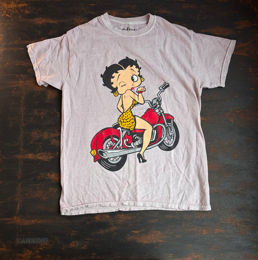 2020 Betty Boop "Biker Boop" Motorcycle Graphic Tee - Size M (S/M tag)