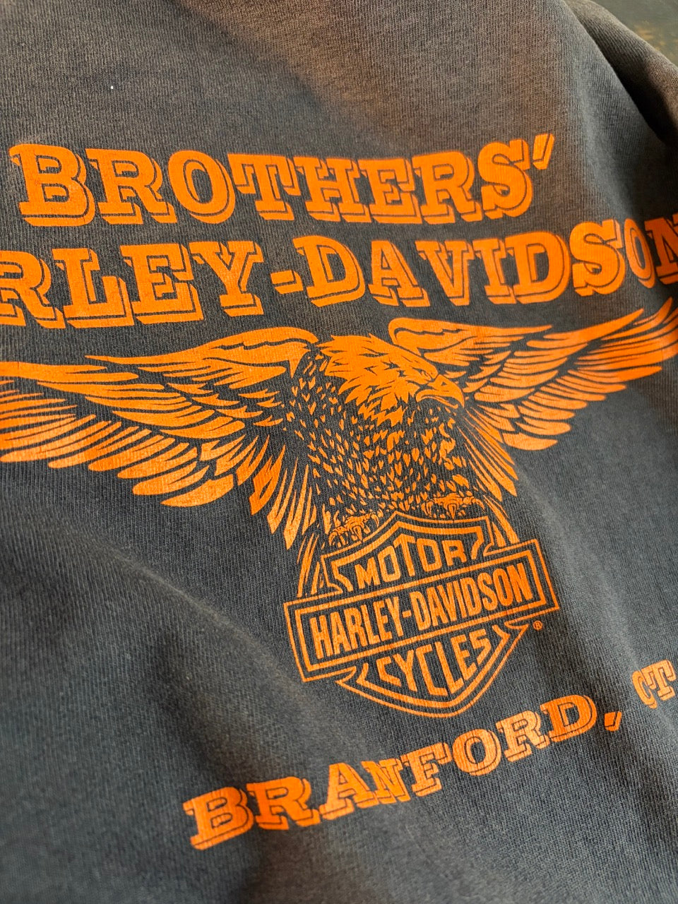 "Harley-Davidson BRANFORD, CT" Both Sides & Sleeve Print L/S Tee - Size M