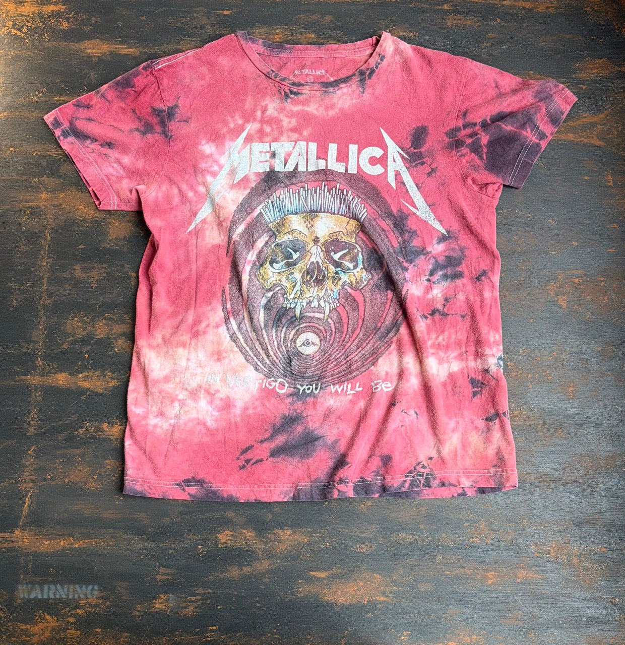 2010s "METALLICA In Vertigo You Will Be" Tie-Dye Graphic Tee - Size S