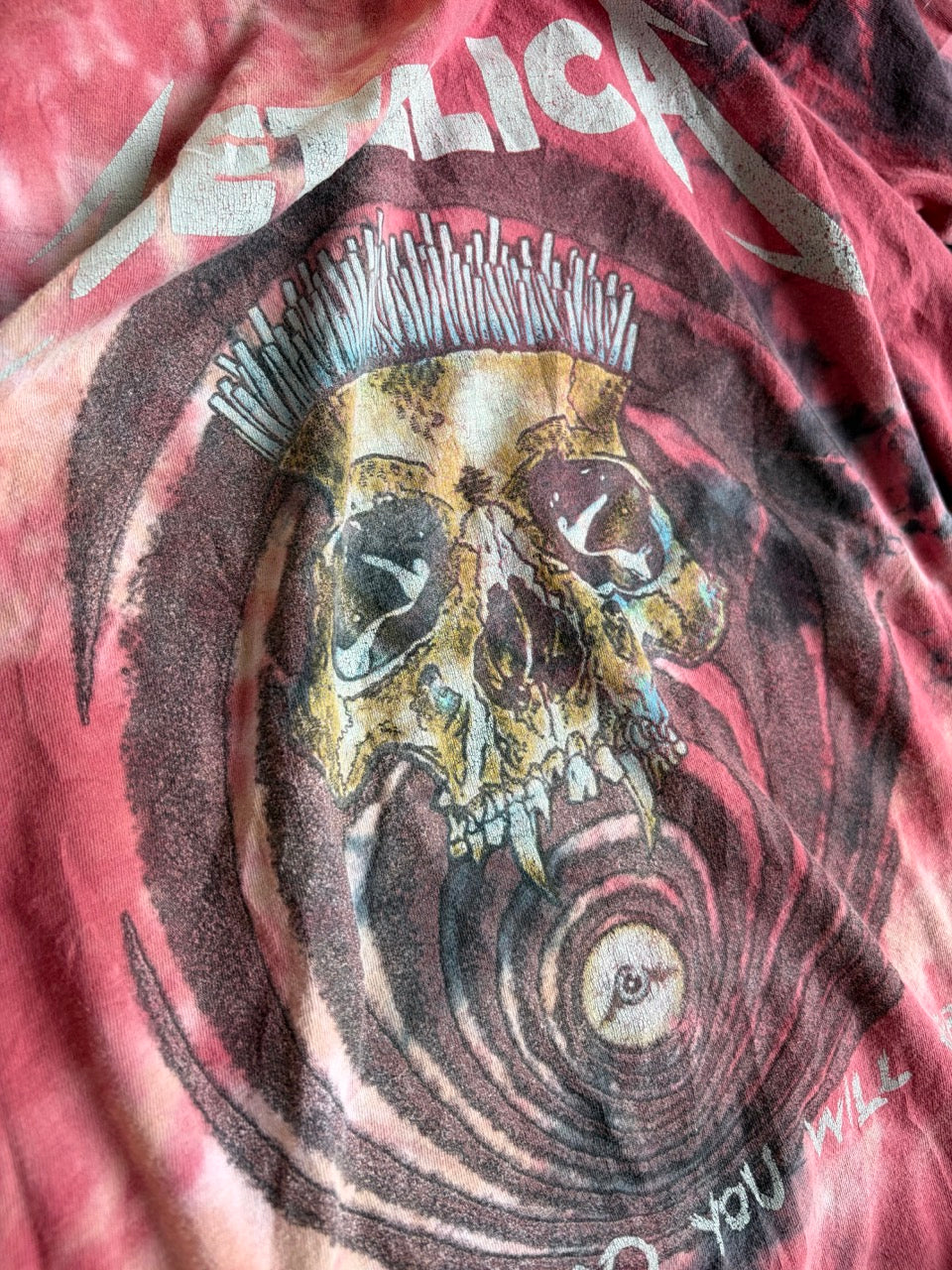 2010s "METALLICA In Vertigo You Will Be" Tie-Dye Graphic Tee - Size S
