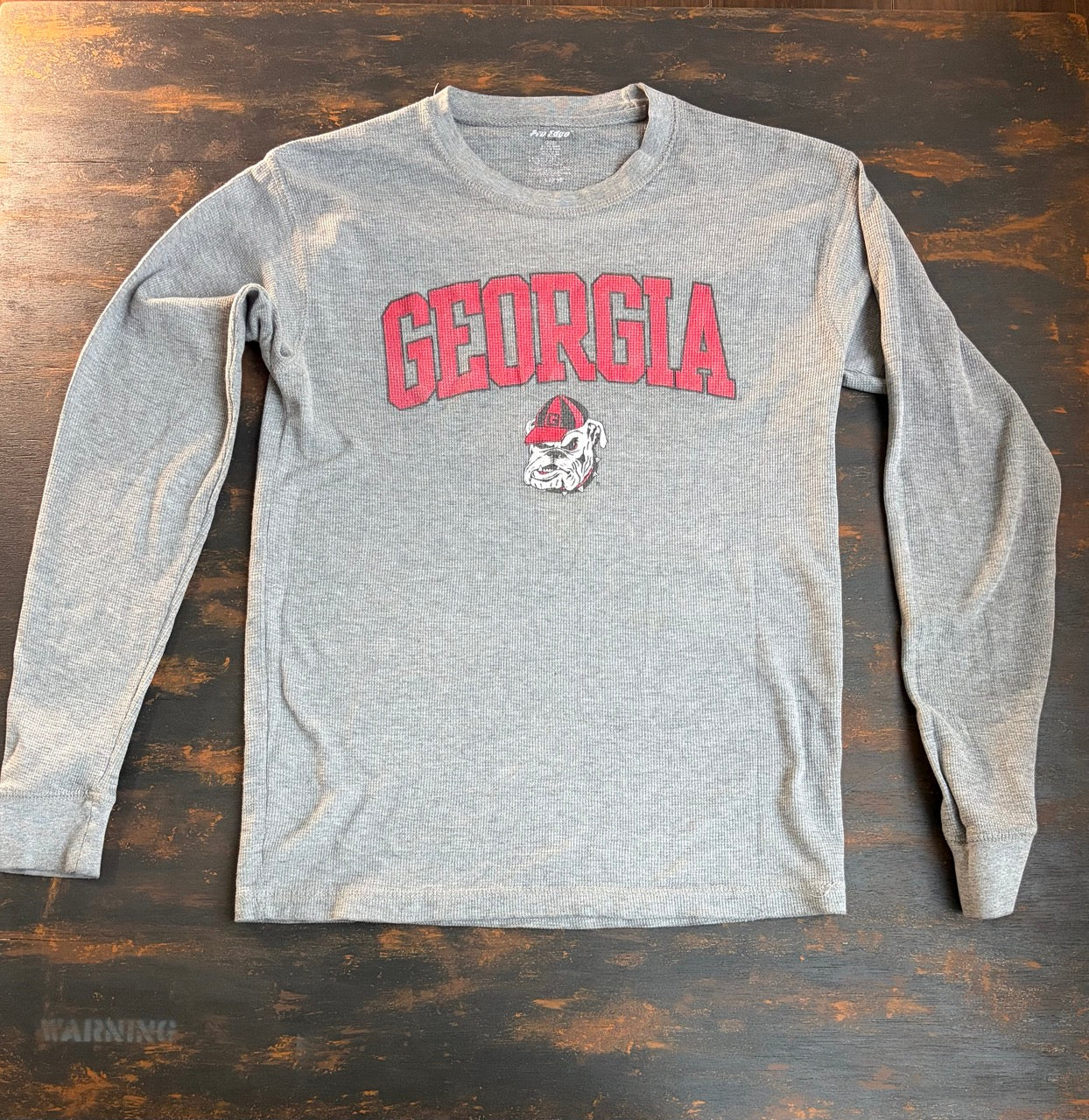 "GEORGIA BULLDOGS" Pro Edge Waffle Thermal L/S Tee - Size M