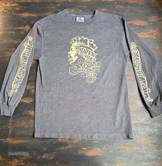 2000s "JIMI HENDRIX" AAA Tag Sleeve Graphic L/S Tee - Size M