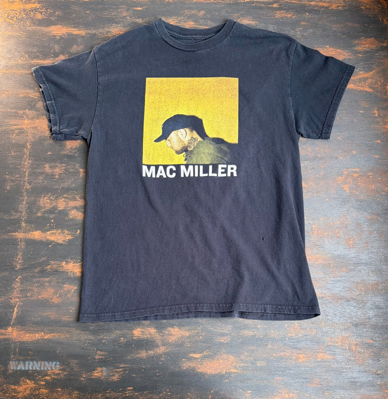 2010s "MAC MILLER Yellow Portrait" Graphic Tee - Size M