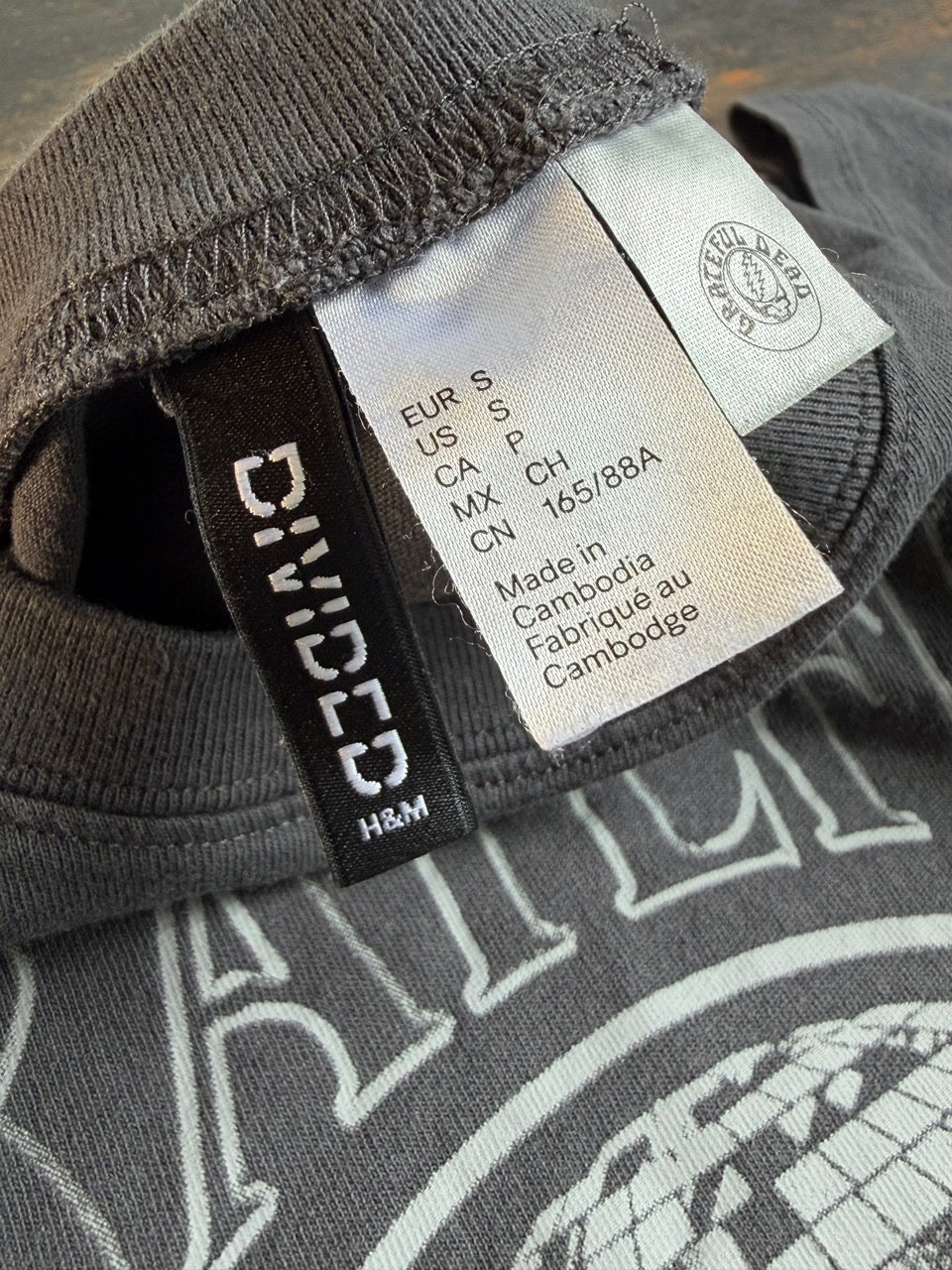 "GRATEFUL DEAD" H&M Divided Disco Ball Graphic Tee - Size S