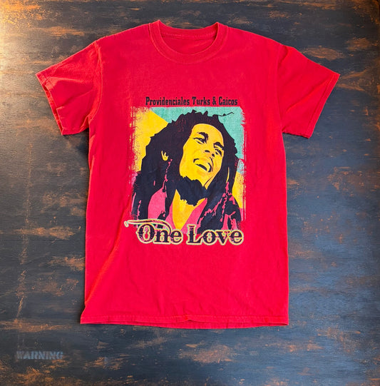 2000s "BOB MARLEY One Love" Tagless Graphic Tee - Size S