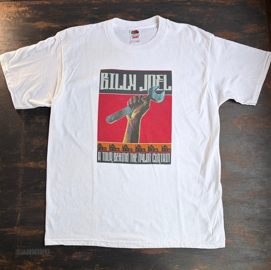 00s "BILLY JOEL" 2003 Tour Behind the Nylon Curtain Tee - Size L